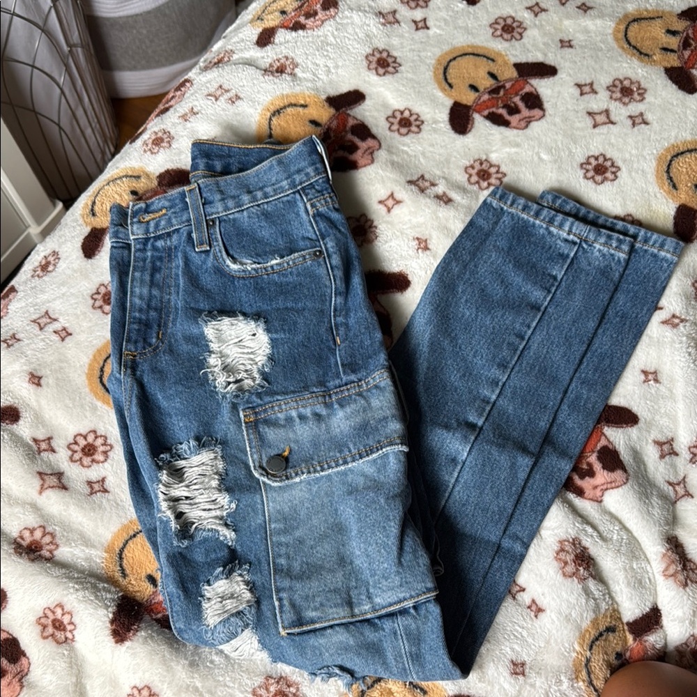 Women's Carmar Blue Distressed Jeans